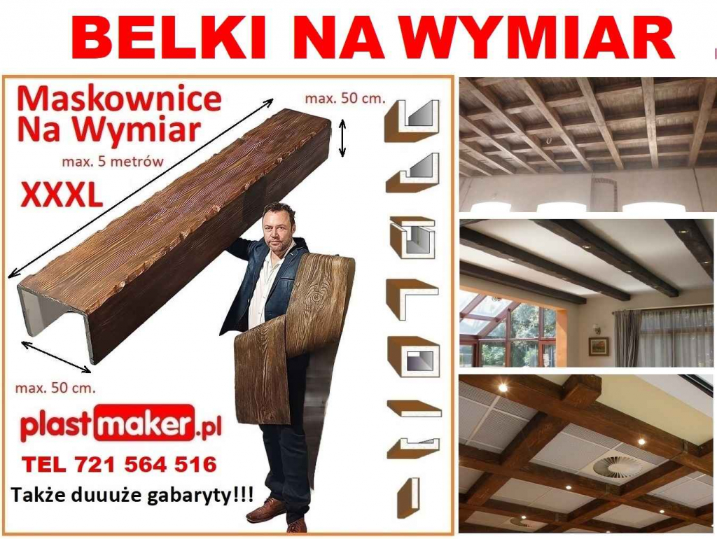 Belki dekoracyjne sufitowe, lamele, maskownice NA WYMIAR Bemowo - zdjęcie 1