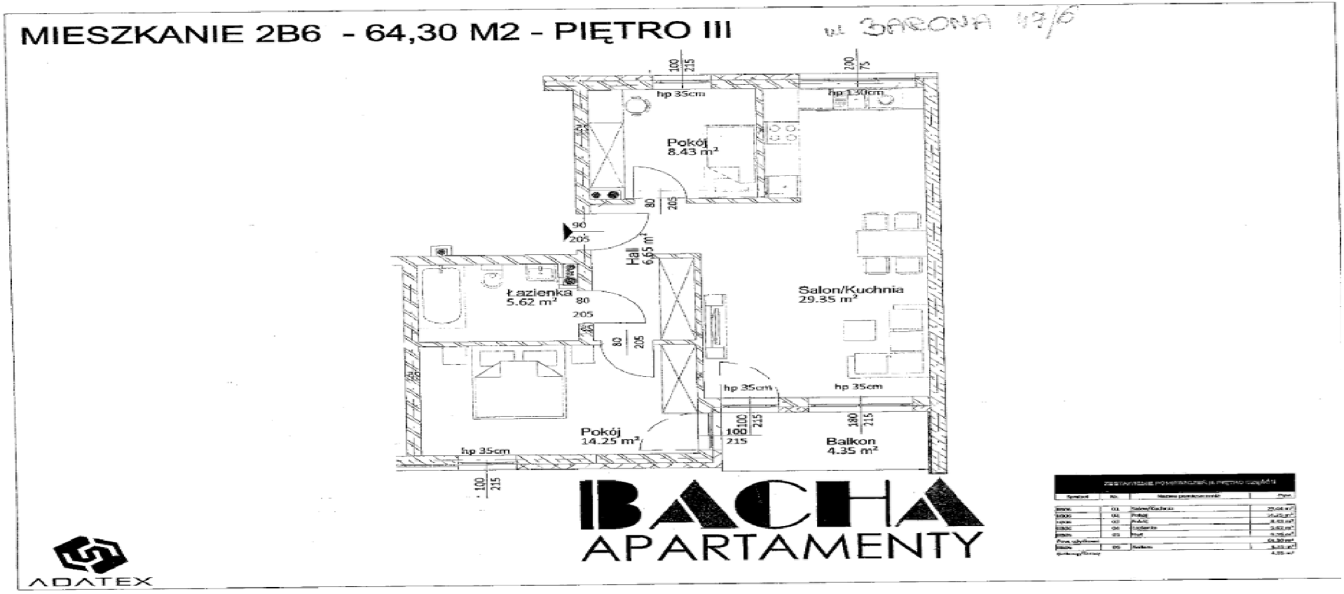 Apartament na sprzedaż Tychy ulica Barona. 64,3m2 Tychy - zdjęcie 2
