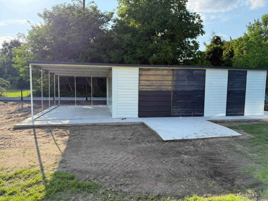 Garaż Blaszany 10x5 | Wiata + Drzwi + Brama | Profil Ocynk | Producent Kielce - zdjęcie 4