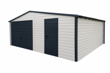 Garaż Blaszany 6x5 dwuspadowy Biały Ciemny Grafit PREMIUM
