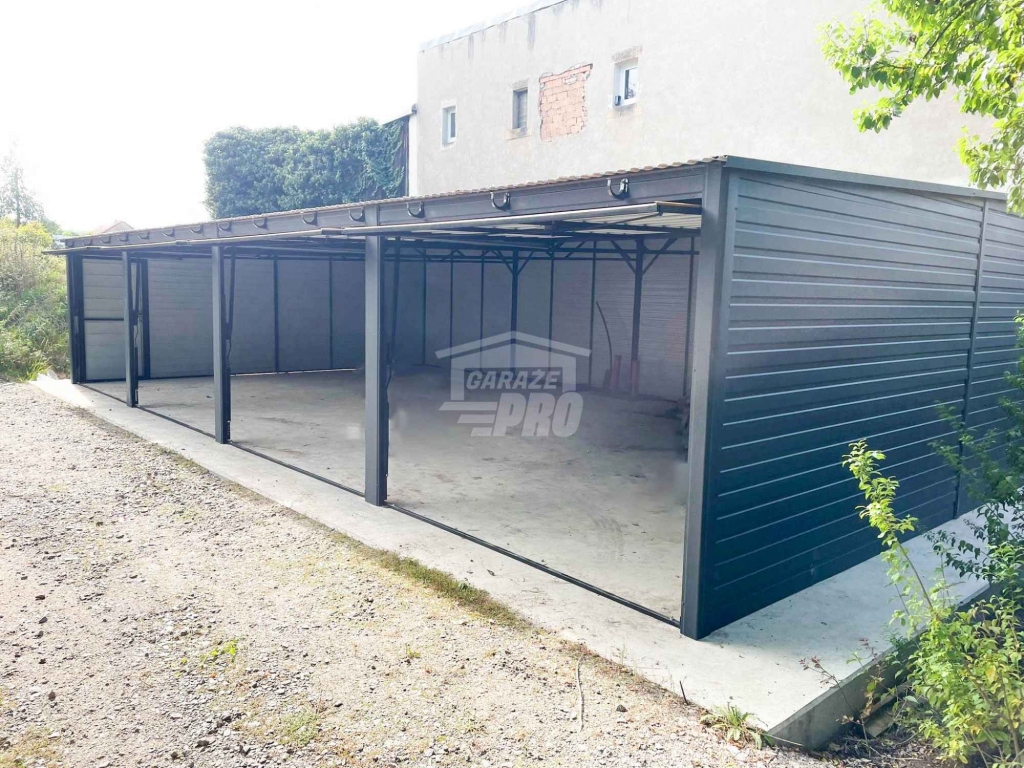 Rząd garaży Garaż blaszany 12x6m 4x brama uchylna drzwi  dach  GP482 Ostrowiec Świętokrzyski - zdjęcie 2