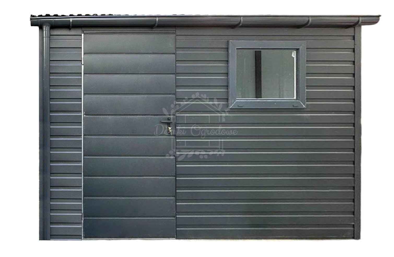 Schowek  domek ogrodowy 3,5x1,2m antracyt  spad w przód - rynna ID1049 Radom - zdjęcie 1