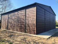 Garaż blaszany 9x6 2x Brama okno drewnopodobny Dach dwuspadowy GP137 Chełm - zdjęcie 5