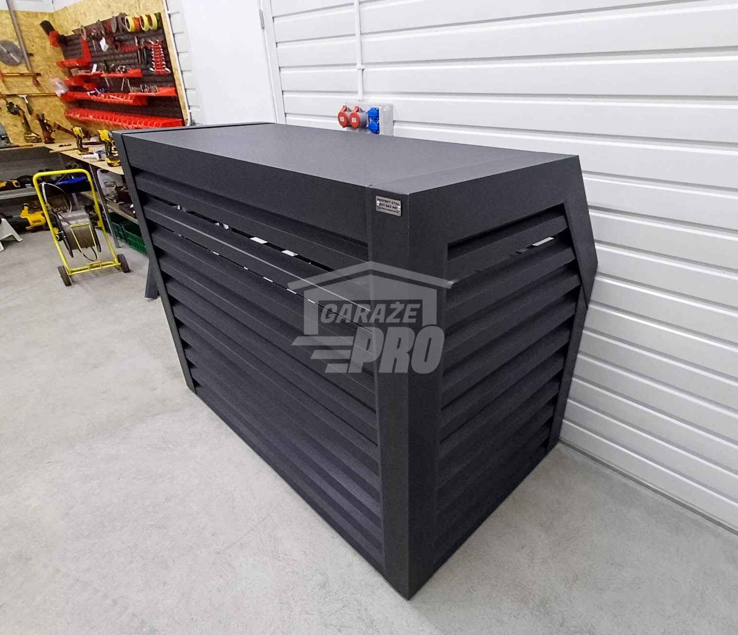 Osłona Pompy Ciepła 120x70x140cm Antracyt Zabudowa GP538 Rzeszów - zdjęcie 3