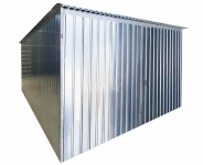 Garaż blaszany 3x5m - brama dwuskrzydłowa - ocynk - dach TS1097