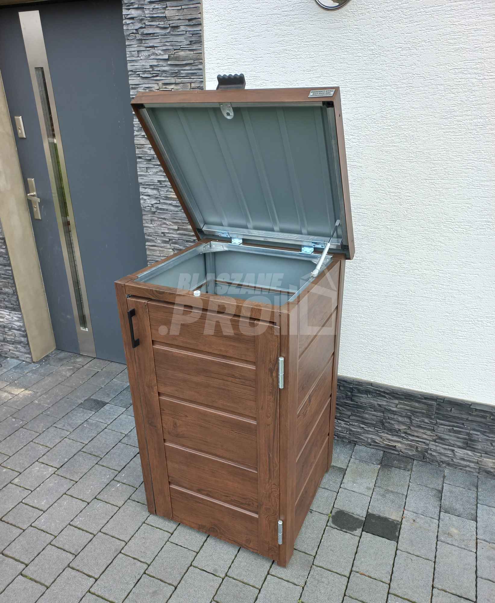 Zabudowa kosza na śmieci wiata śmietnikowa  60x65x110 cm 1x120L GP334 Niepołomice - zdjęcie 5