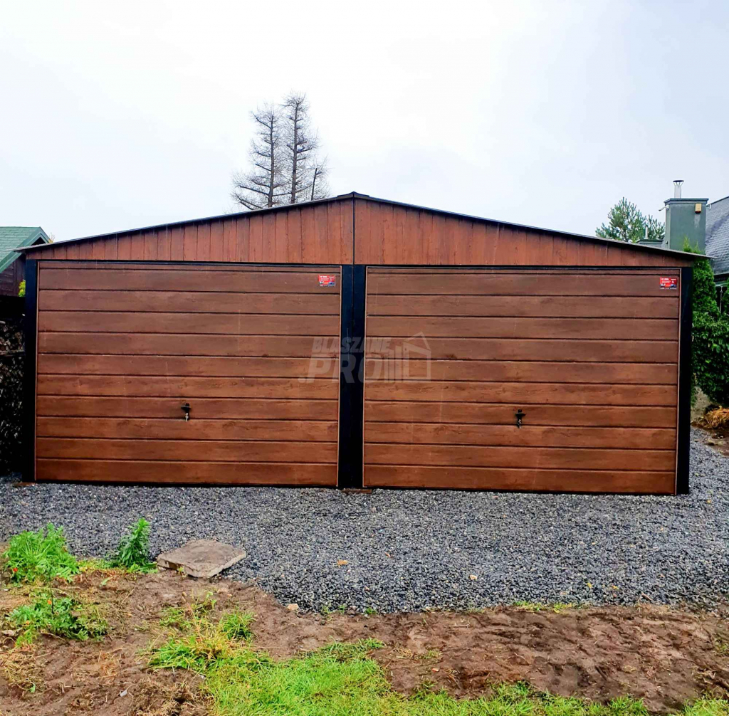 Garaż blaszany 6x7 2x Brama uchylna Dach dwuspadowy GP150 Zgorzelec - zdjęcie 3