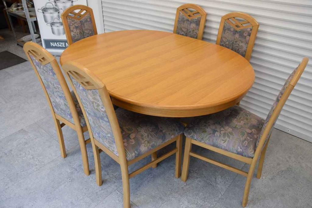 stół rozkładany i 6 krzeseł - komplet jak nowy Olsztyn - zdjęcie 6