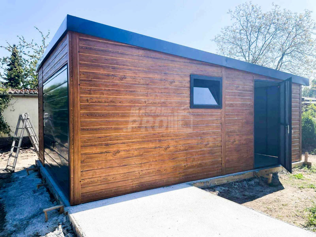 Garaż blaszany 4x6 Dach Płyta warstwowa Brama  + drzwi + okno GP170 Szczecinek - zdjęcie 7