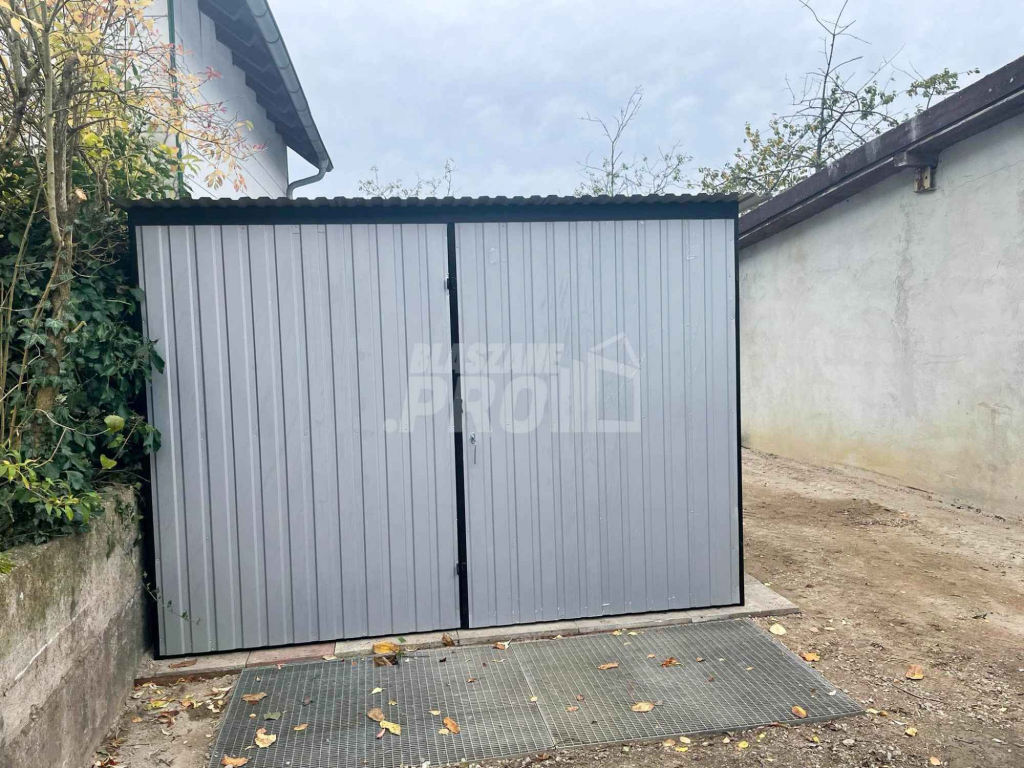 Garaż blaszany 3x5 Brama dwuskrzydłowa  szary spad w tył GP101 Czersk - zdjęcie 3