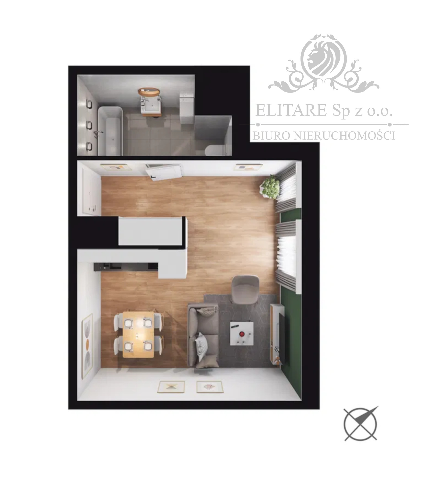 Apartament 1 pok. 29,33m2 ogrzewanie miejskie /obok Sky Tower Wrocław - zdjęcie 4