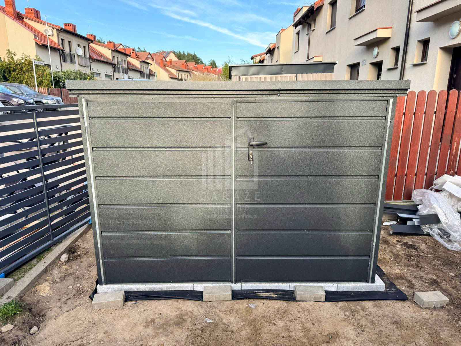 Box rowerowy – schowek Moto-Box 2×1,3m – antracyt  ID1114 Dąbrowa Górnicza - zdjęcie 4