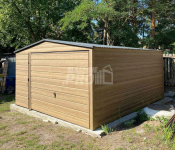 Garaż Blaszany 4x5m - Brama uchylna   drewnopodobny  dwuspadowy GP453 Elbląg - zdjęcie 2