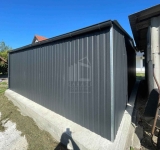 Garaż blaszany 8x6m 2x brama uchylna dach drzwi rynny ID1254 Kwidzyn - zdjęcie 2
