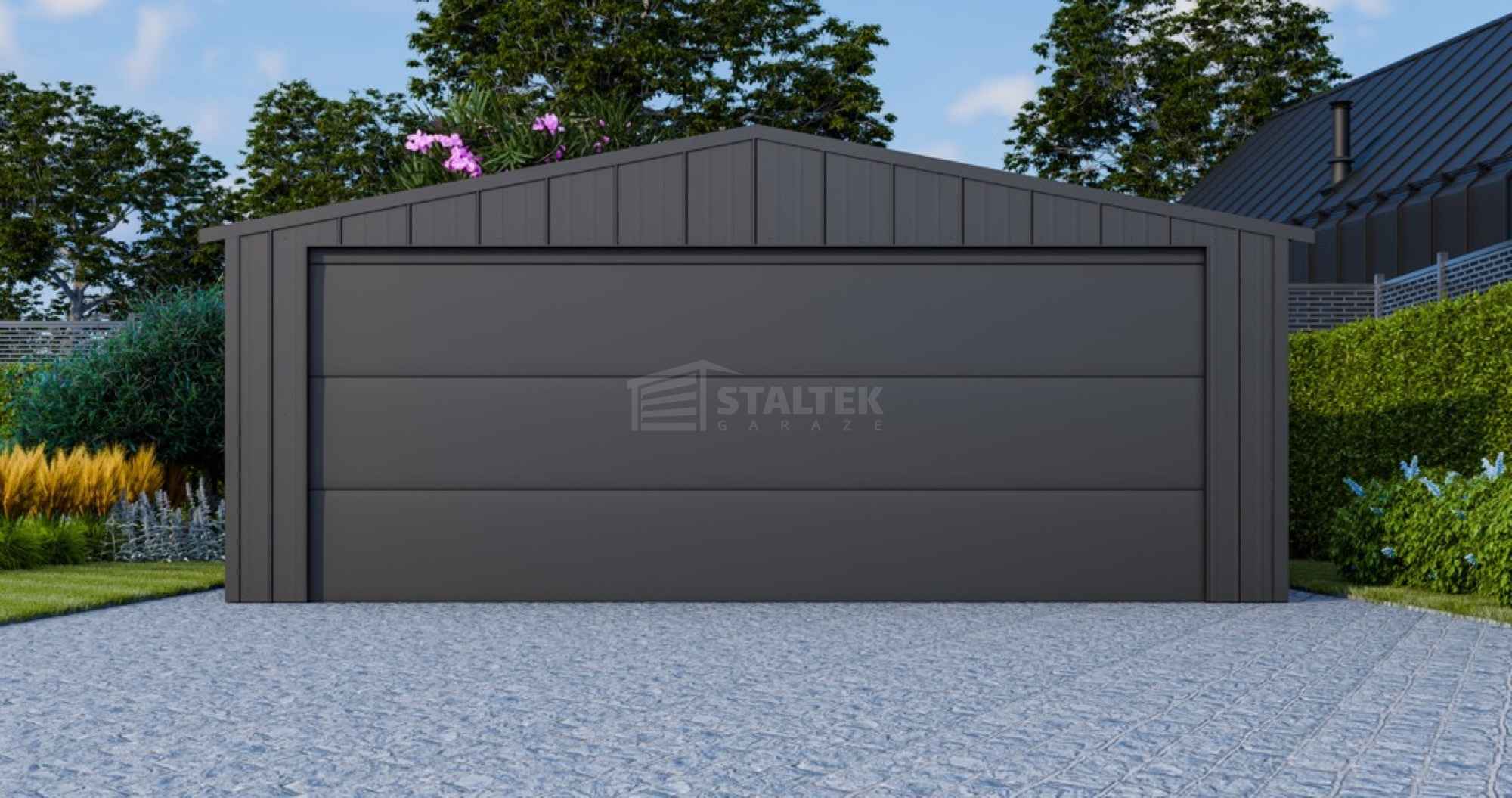 Garaż blaszany 5x6 - brama segmentowa drzwi blacha na rąbek dach ST201 Zgorzelec - zdjęcie 5
