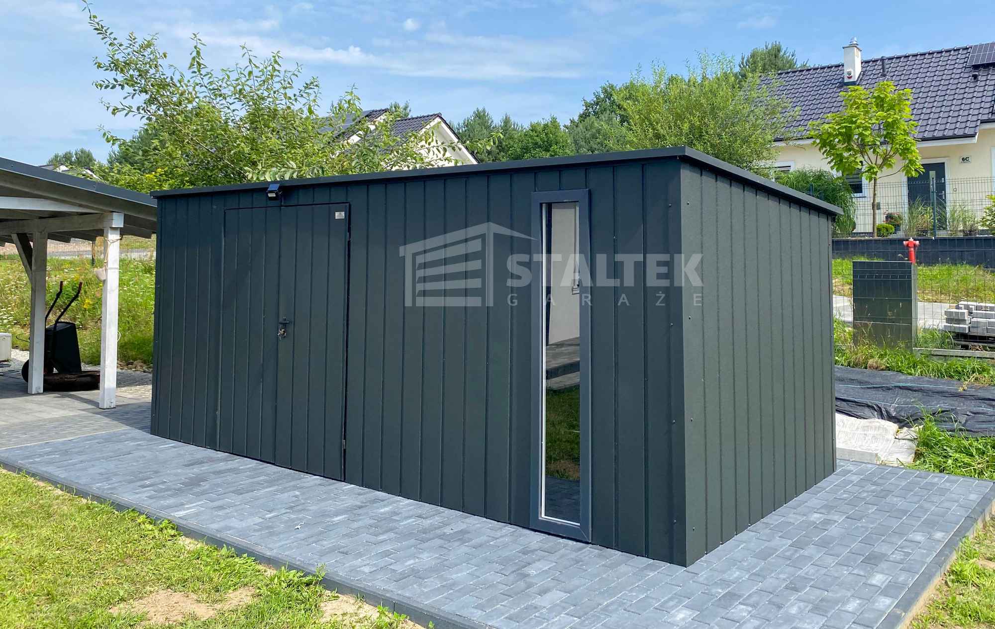 Schowek - domek ogrodowy 5,5x2m - wiata 0,5m brama okno dach ST199 Braniewo - zdjęcie 6