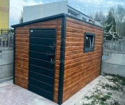 Schowek – domek ogrodowy 2×3 ciemny orzech – drewnopodobny ID1219 Tarnów Grodkowski - zdjęcie 2