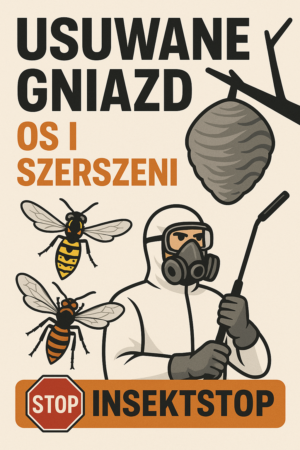 Usuwamy OSY i SZERSZENIE. Gniazda OS i SZERSZENI. InsektStop Siedlce Siedlce - zdjęcie 2