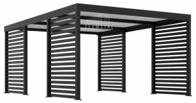 CarPort PREMIUM - Wiata samochodowa 4x5 Antracyt Zabudowa - TS1040