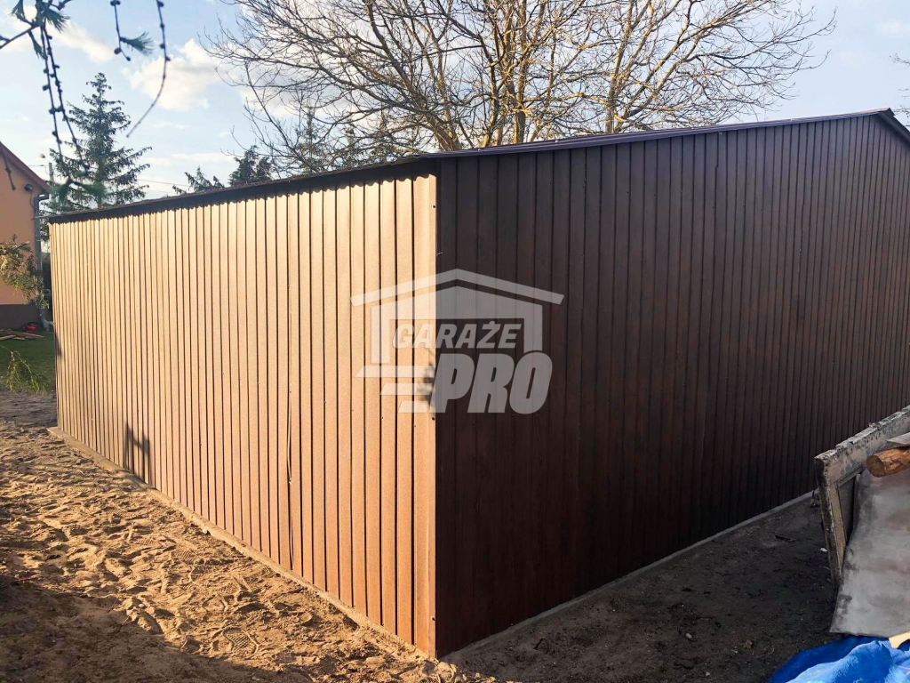 Garaż blaszany 9x6  drewnopodobny Dach dwuspadowy GP137 Stare Miasto - zdjęcie 7