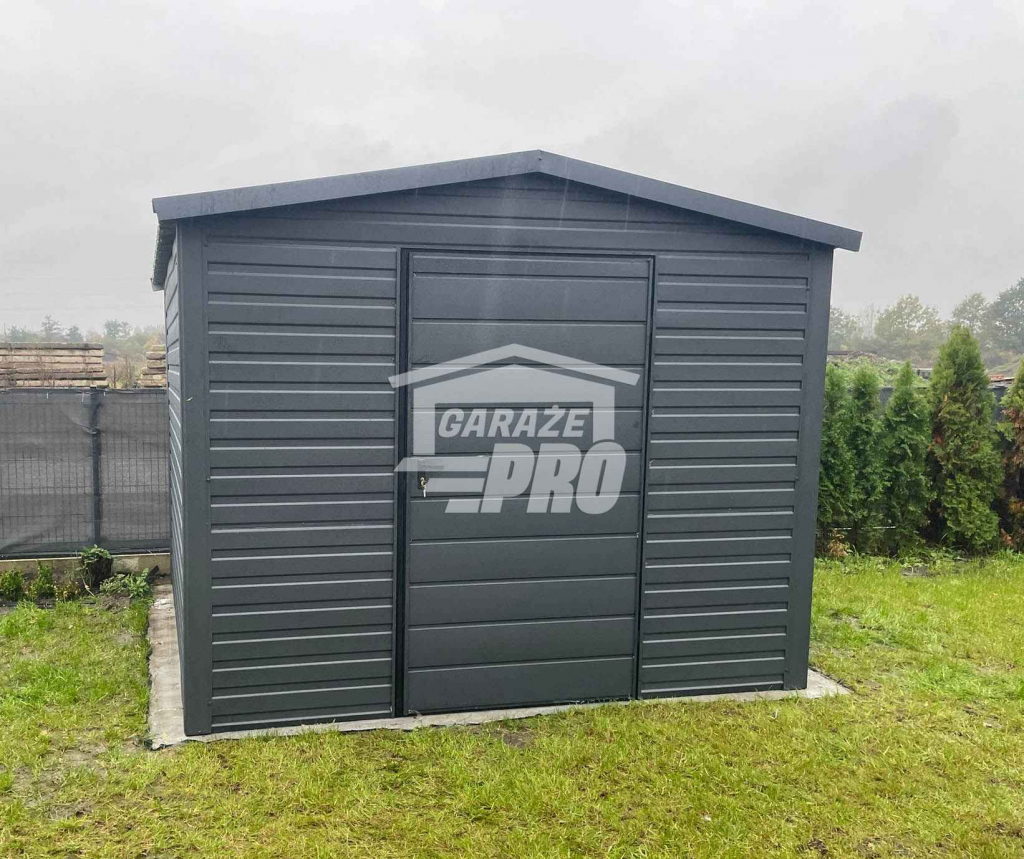 Domek Ogrodowy 3x3 Drzwi Dach dwuspadowy Blachodachówka Antracyt GP237 Katowice - zdjęcie 4
