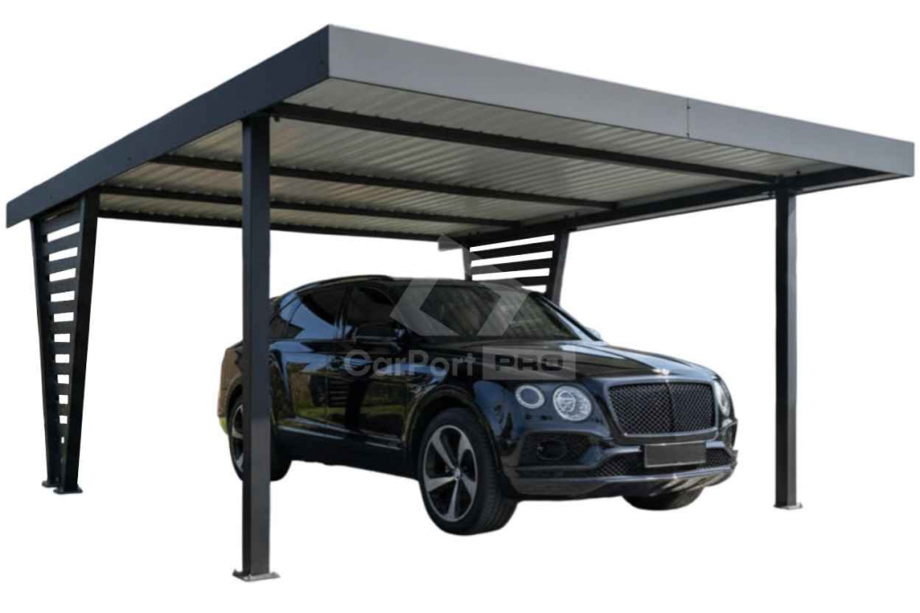 Carport V PREMIUM 5x5,5m Wypełnienie panelami Wiata samochodowa  CP164 Wisła - zdjęcie 1