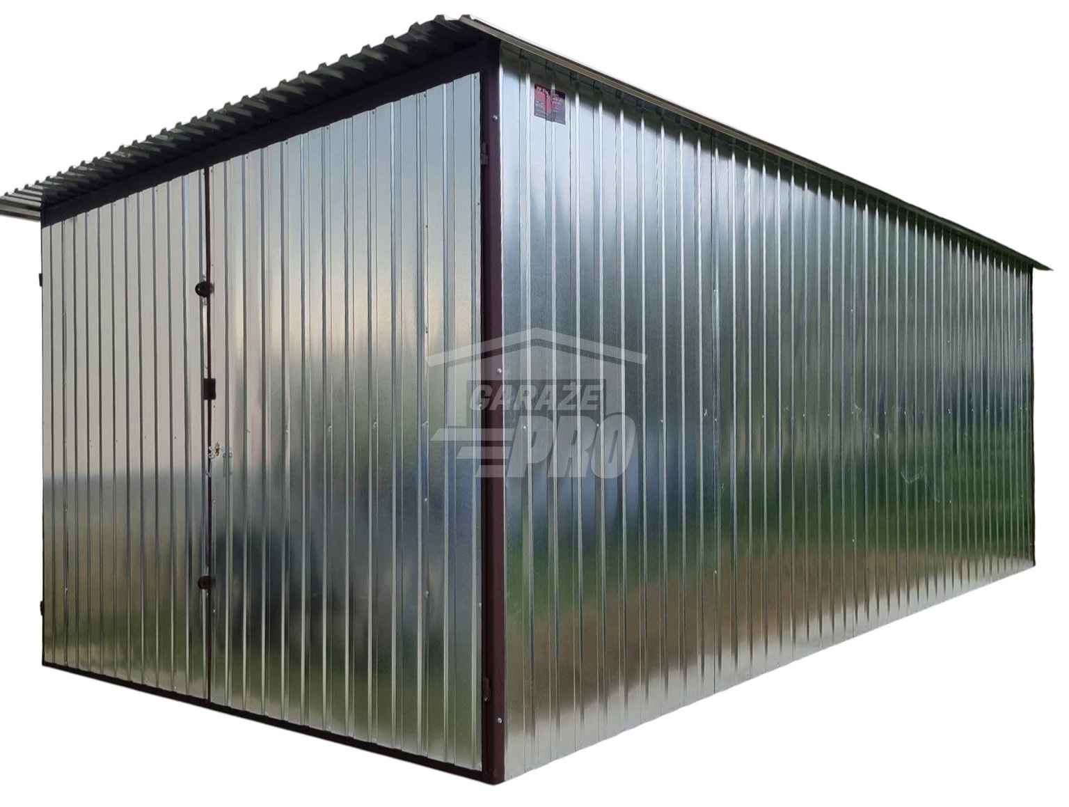 Garaż blaszany 3x4m Brama - ocynk - Dach  spad w tył GP578 Jastrowie - zdjęcie 1