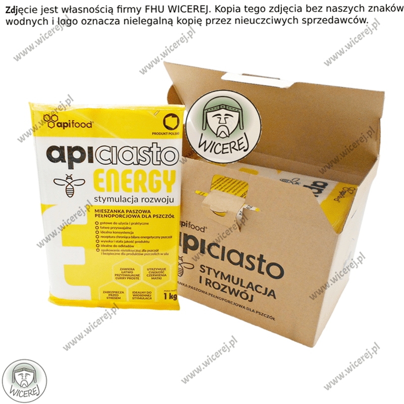 Ciasto Apifood Energy 10KG PORCJOWANE 10x1kg Apiciasto Fondant Pszczół Jaśliska - zdjęcie 6