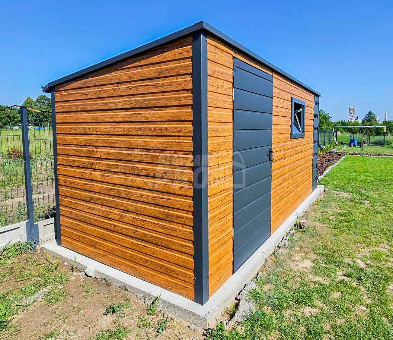 Domek Ogrodowy 4,5x2m Wiata 0,5m Brama Dwuskrzydłowa Okno GP383 Tarnów - zdjęcie 3