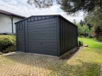 Garaż Blaszany dwuspadowy Rąbek 4x6 Ciemny Grafit MAT PREMIUM Stare Miasto - zdjęcie 2