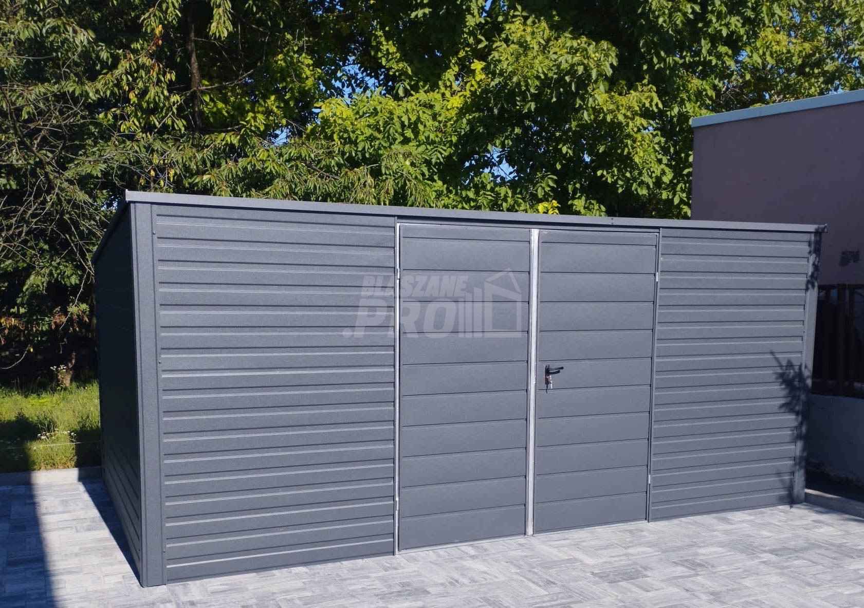 Domek ogrodowy - schowek 6x3 Brama  antracyt Dach spad w tył  GP204 Kielce - zdjęcie 4
