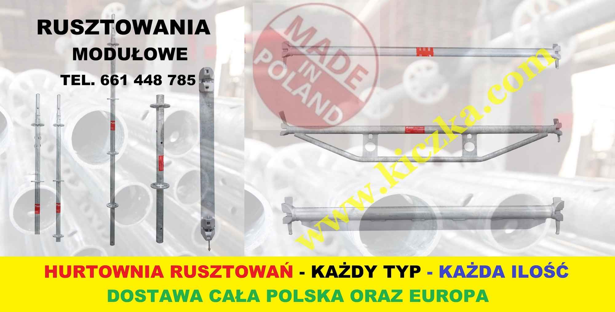 TANIE RUSZTOWANIA - Hurtownia -RUSZTOWANIE Fasadowe Typ Plettac Bauman Ursus - zdjęcie 7