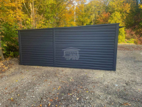 Garaż Blaszany 6x5m - 2x brama uchylna - antracyt - dach GP523 Zakopane - zdjęcie 2