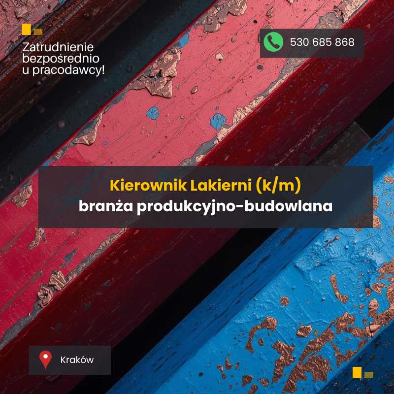 Kierownik Lakierni (m/k) Nowa Huta - zdjęcie 1