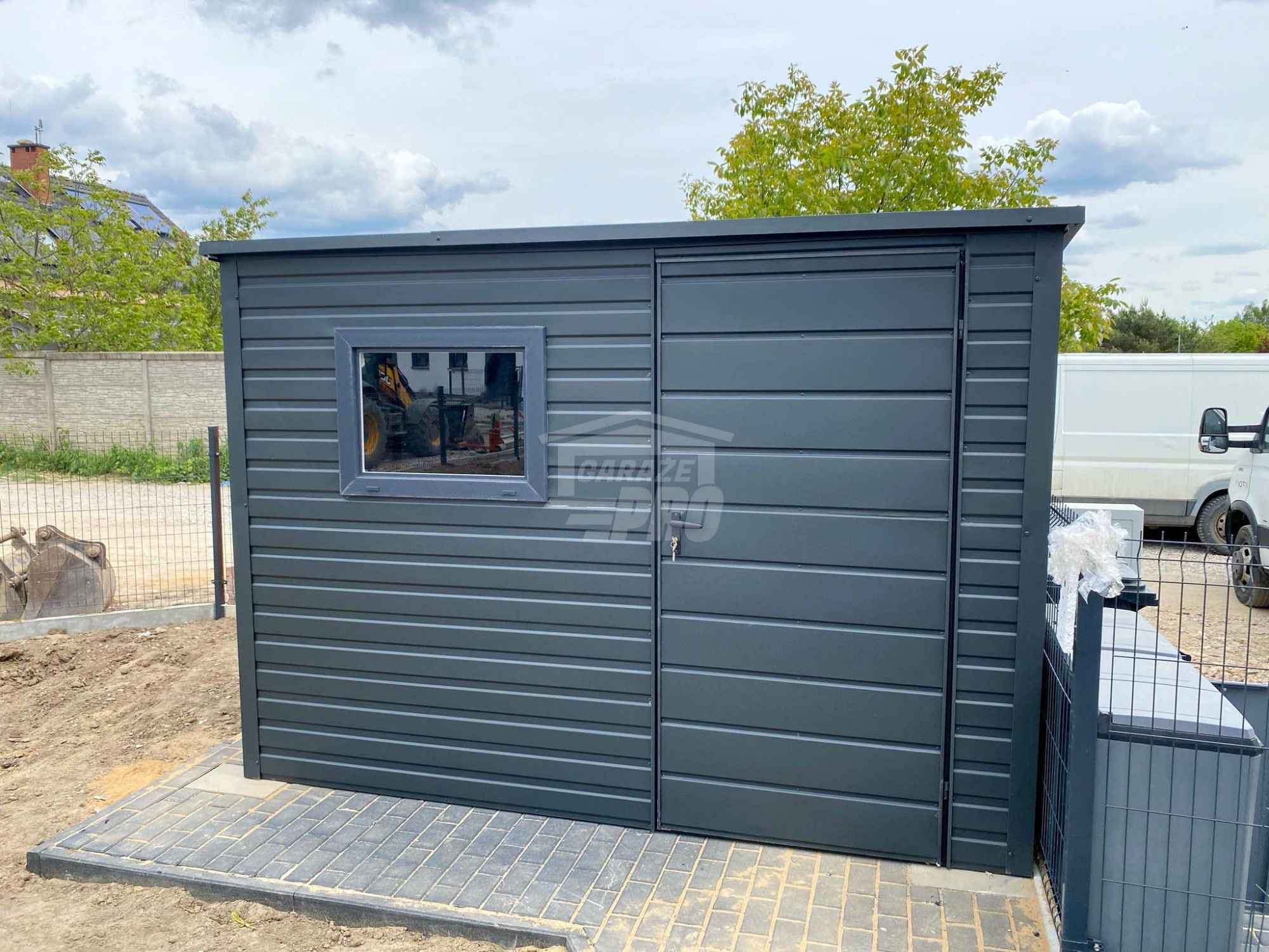 Schowek - Domek Ogrodowy 2,5x2m  Drzwi okno dach spad w tył GP545 Wieliczka - zdjęcie 2