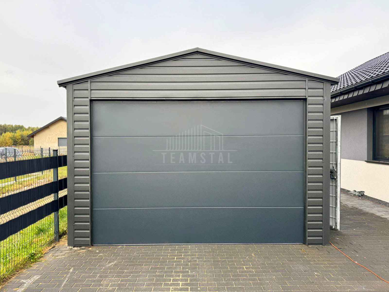 Garaż blaszany 5x6m - brama segmentowa okno drzwi dach  rynny TS1194 Przasnysz - zdjęcie 8