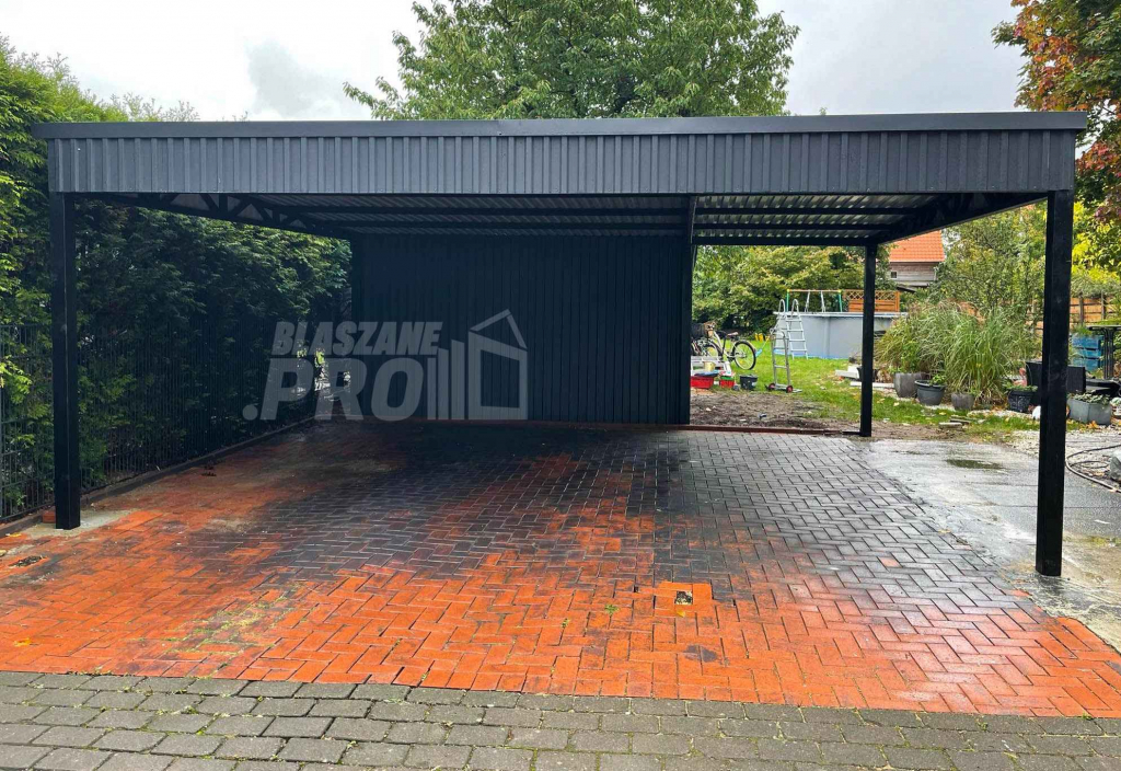 Wiata samochodowa 6x5 + pomieszczenie gospodarcze GP168 Gdańsk - zdjęcie 8