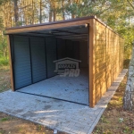 Garaż blaszany 3x6m - brama - drewnopodobny - dach  GP675 Toruń - zdjęcie 2