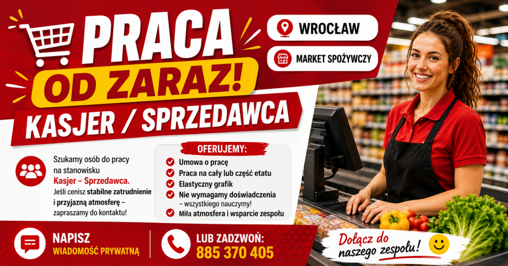 Kasjer - sprzedawca Krzyki - zdjęcie 1