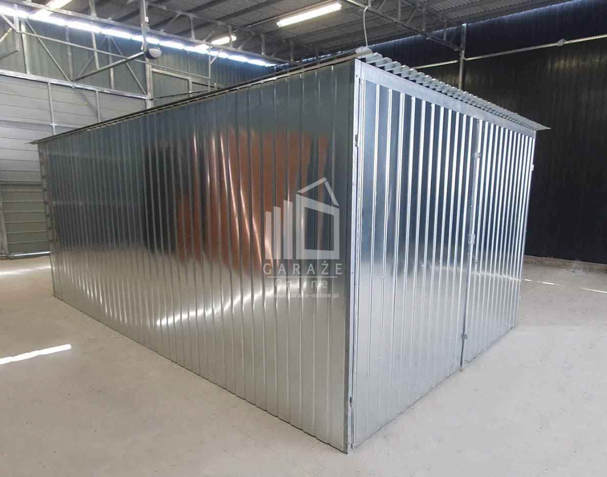 Garaż blaszany 3x5m - brama dwuskrzydłowa - ocynk - dach ID1089 Hajnówka - zdjęcie 4