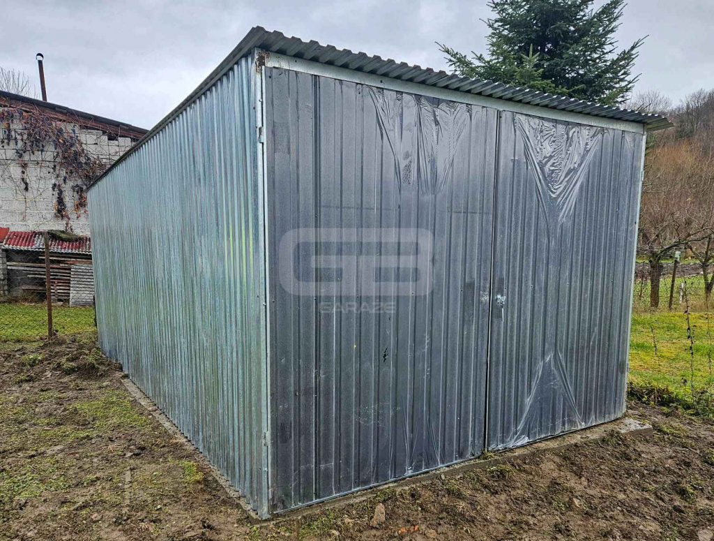 Garaż blaszany 3x5m II gat blaszak na budowę wolnostojący brama GB122 Dąbrowa Górnicza - zdjęcie 4