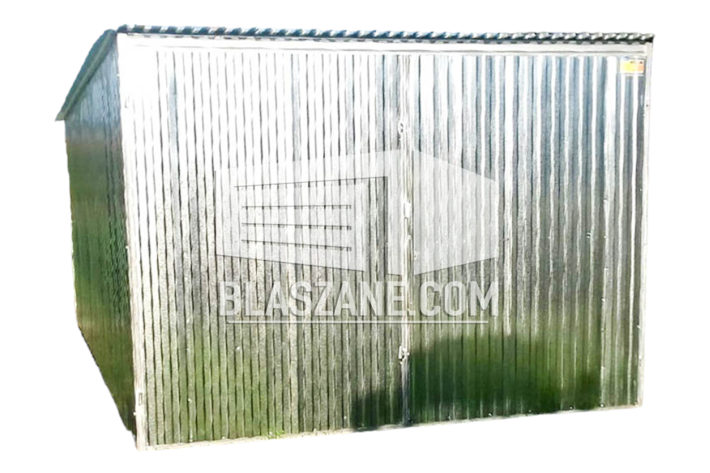 Blaszak - Garaż Blaszany 3x5  - Brama - Ocynk - dach Spad w tył BL93 Białogarda - zdjęcie 1