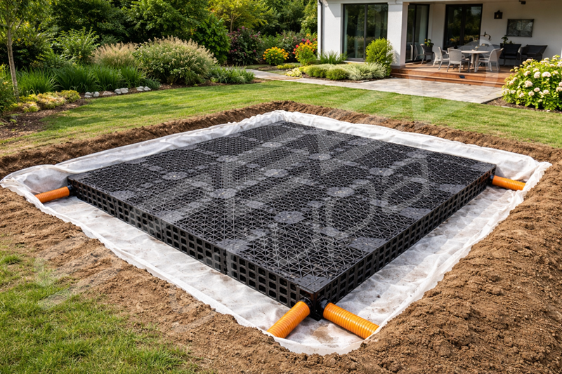 Powierzchniowy drenaż rozsączający – skrzynka SPEED drain 60x60x5 Nowe Miasto - zdjęcie 10