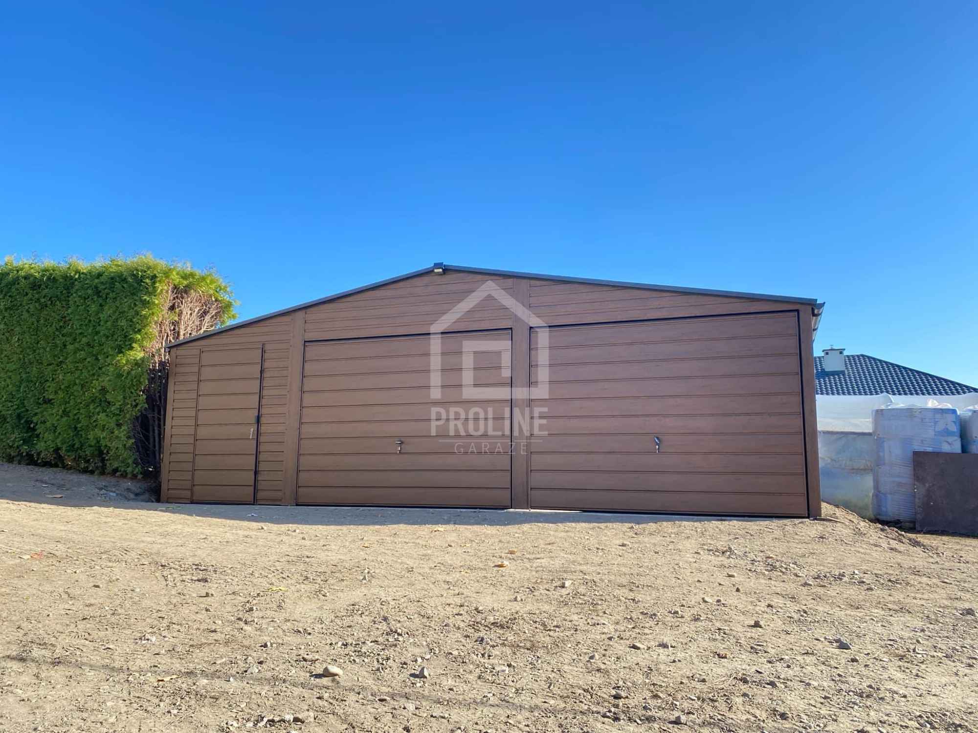 Garaż blaszany 8x6m 2x Brama drzwi 2x okno  Dach dwuspadowy PLG183 Tarnobrzeg - zdjęcie 3