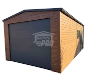 Garaż blaszany 4x6 m brama 2x okno drzwi blachodach rynny dach GP766