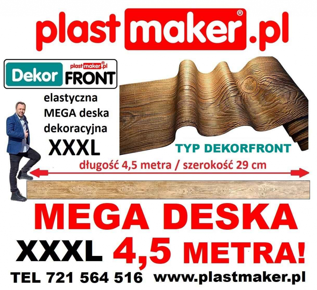 NOWOŚĆ! Elastyczna deska dekoracyjna NEGA FORMAT XXXL DekorFront Bemowo - zdjęcie 3