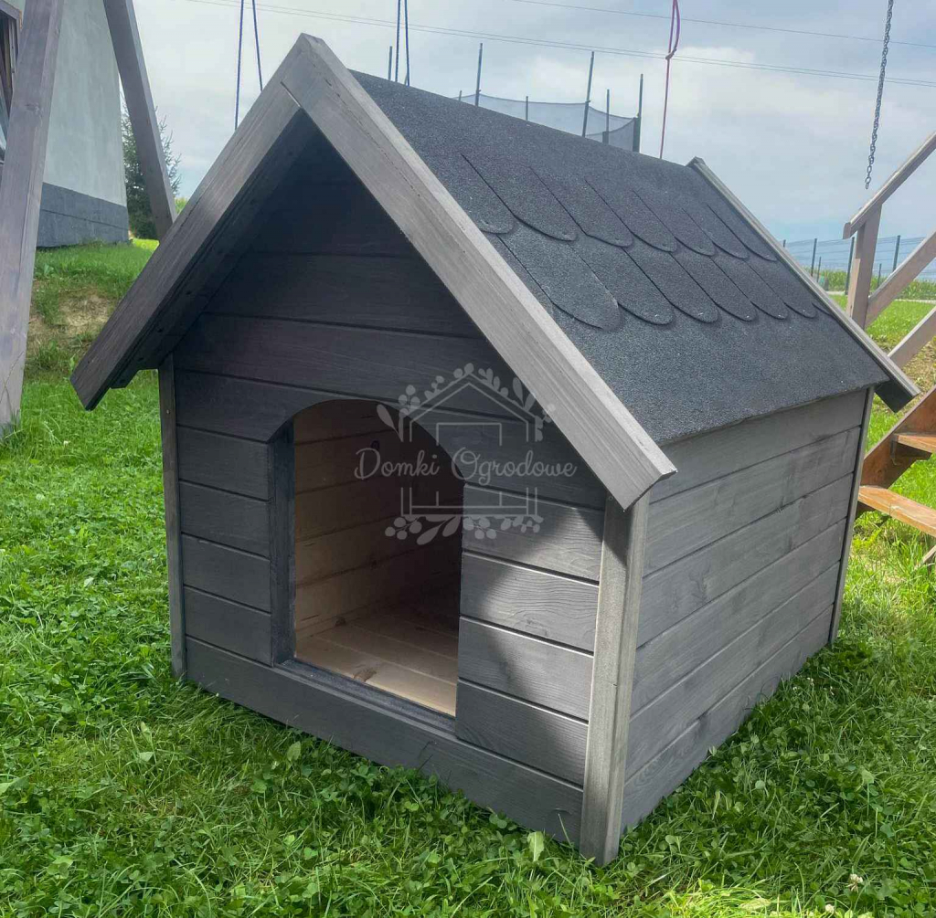 Buda dla psa Rozmiar "M" - Grafit - Dach dwuspadowy ID832 Lubartów - zdjęcie 5