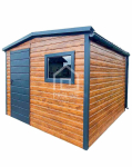 Schowek domek ogrodowy 3x4m drzwi okno blachodachówka rynny PLG154