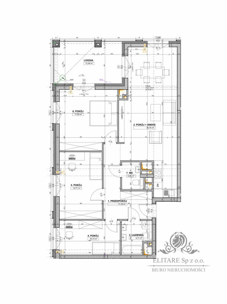 Apartament 4 pok. 97,58 z loggią/Os. Powstańców Śl. obok Sky Tower Wrocław - zdjęcie 2