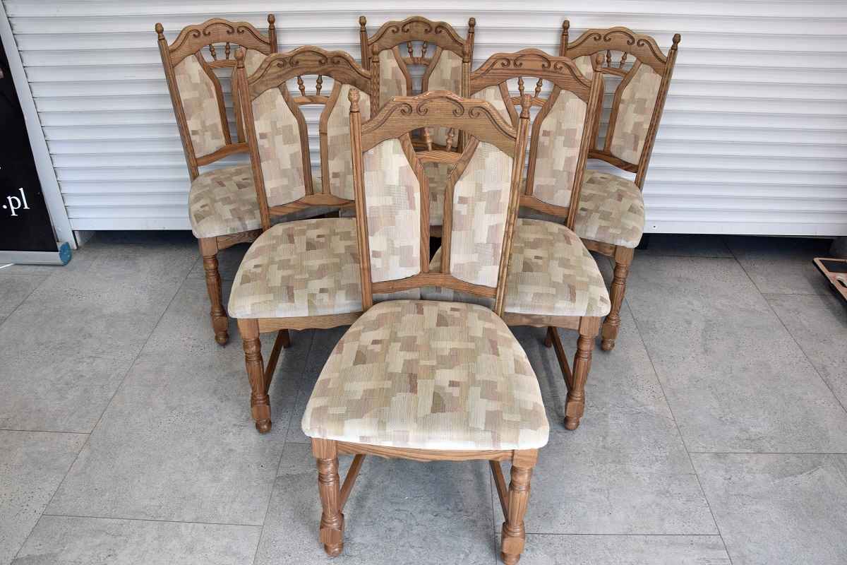 krzesła dębowe 6 szt - jak nowe Olsztyn - zdjęcie 1